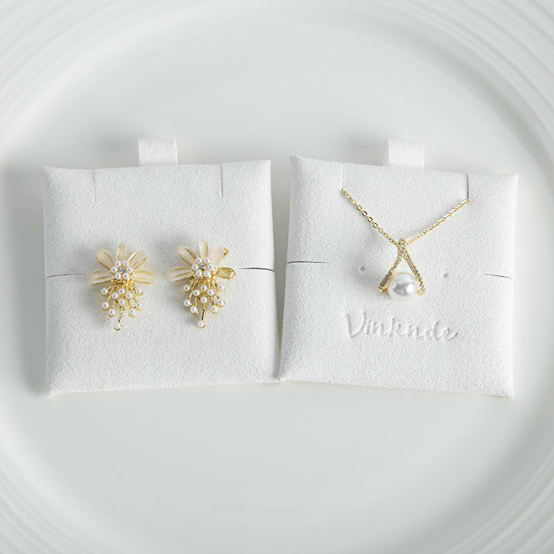 SSeesy Minimalist Double-sided Microfiber Pouches Square Card Necklaces Earrings Jewelry Inner Trays-copy-6ab0dab3092ea